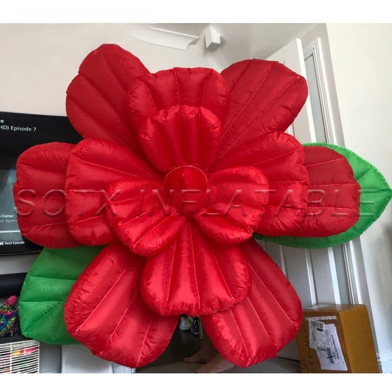 Party Event Bar 1.5/2m Giant Inflatable Flower Decoration Hanging Inflatable Red Rose Flower Wedding