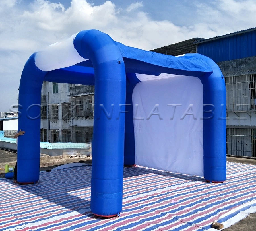 Advertising In Norway Custom Cool Royal Blue Inflatable Awning Tent With Logo For