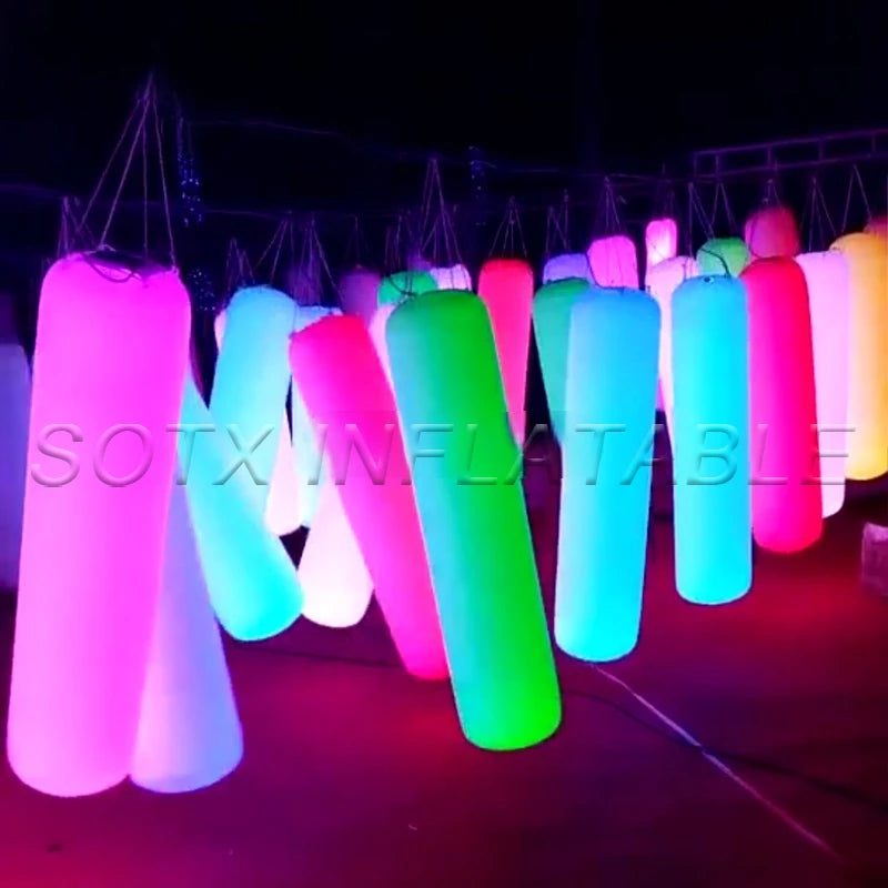 Toy for Advertising Party 1pc 5ft Inflatable Lighting Pillar Column PVC Tapping Touch Tube Pat To Change Color Interactive