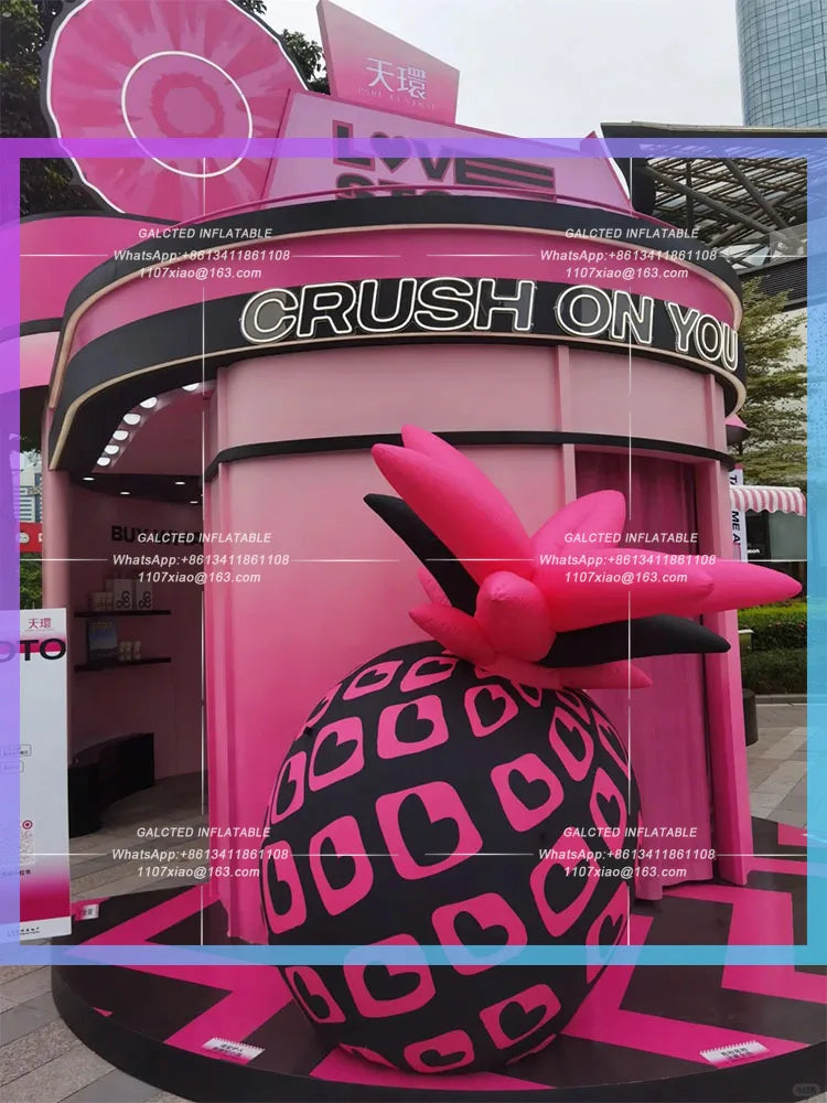 Pink Love music festival wacky Inflatable Black Pineapple personality prank model