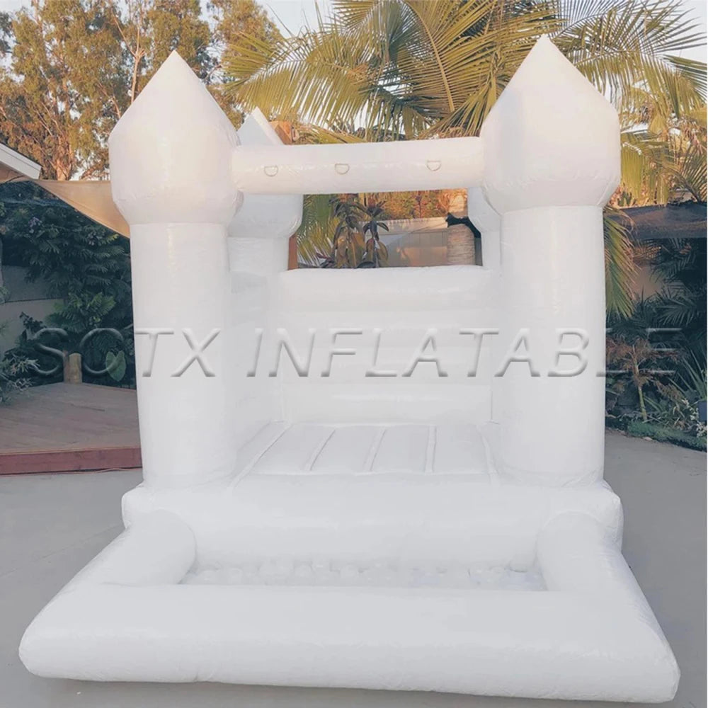 with ball pit 8x10ft kids ballpit jumping bounce castle inflatable toddler white bouncy house pink jumper