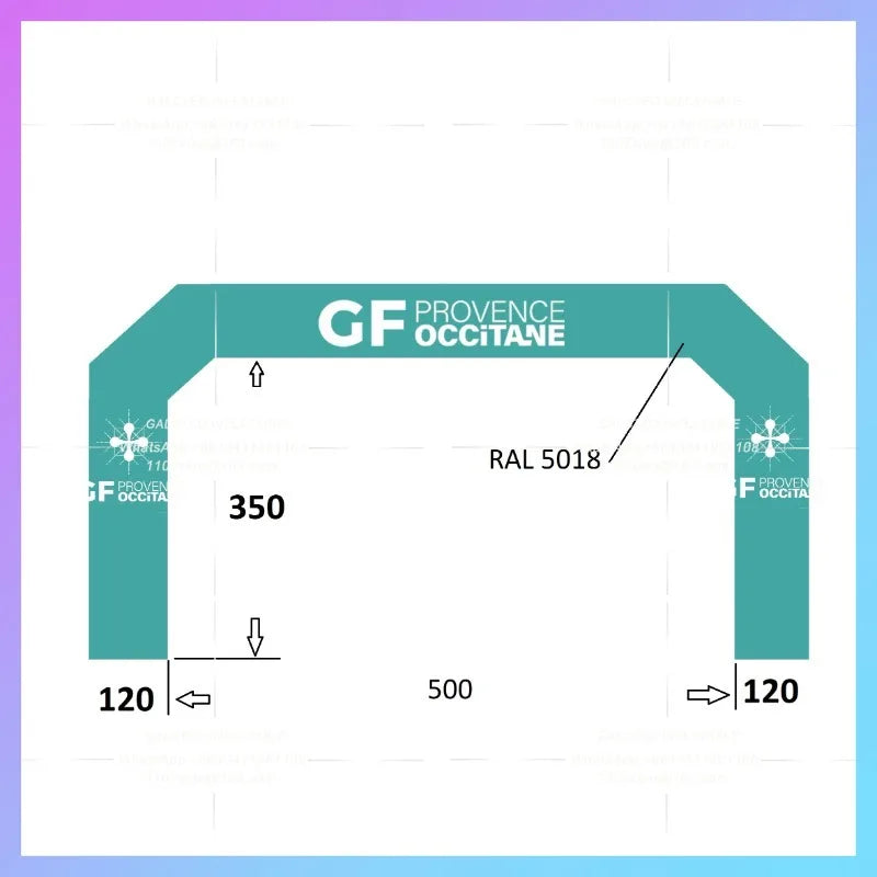 Inflatable Arch With Digital Printing Outdoor Custom Branded Air Entrance  For Advertising