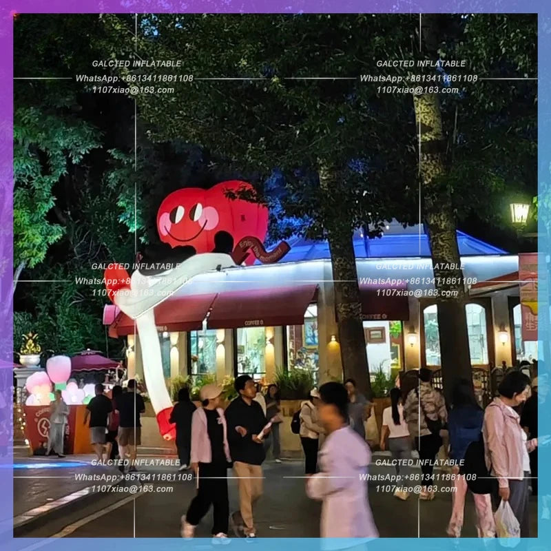 Long Legs Love Valentine's Day Inflatable cartoon heart gas model proposal blind date atmosphere lighting arrangement