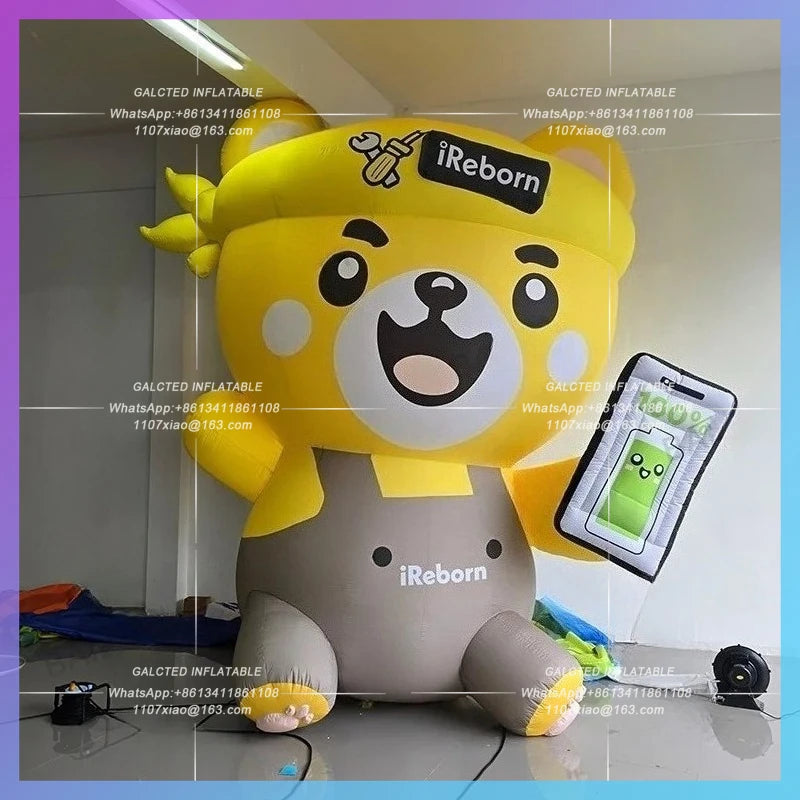 charge phone balloon bear Cartoon inflatable bear advertising