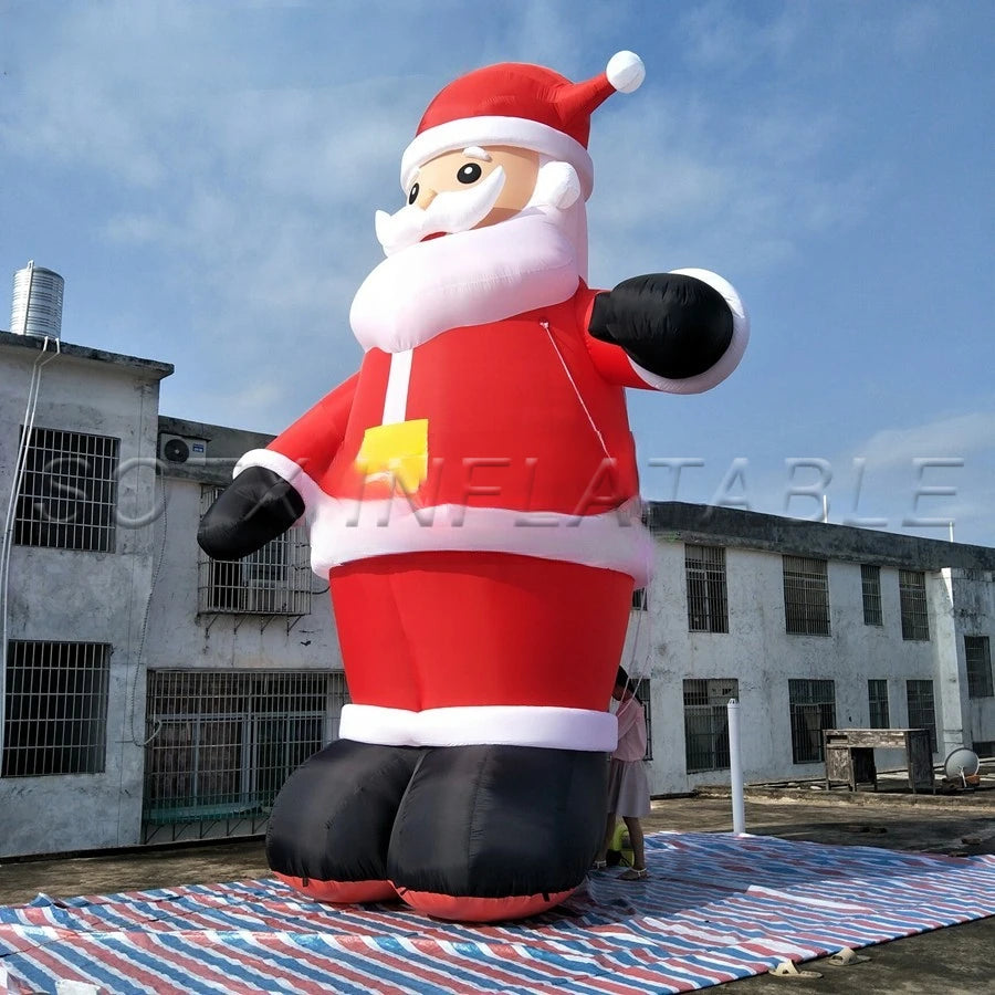 Santa Claus Outdoor Giant Christmas Inflatable adornment 6 m Tall Animated airblown