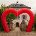 Valentine's Day decoration Free standing inflatable heart shaped arch with 2 pcs 63cm diameter bases and fans for wedding/