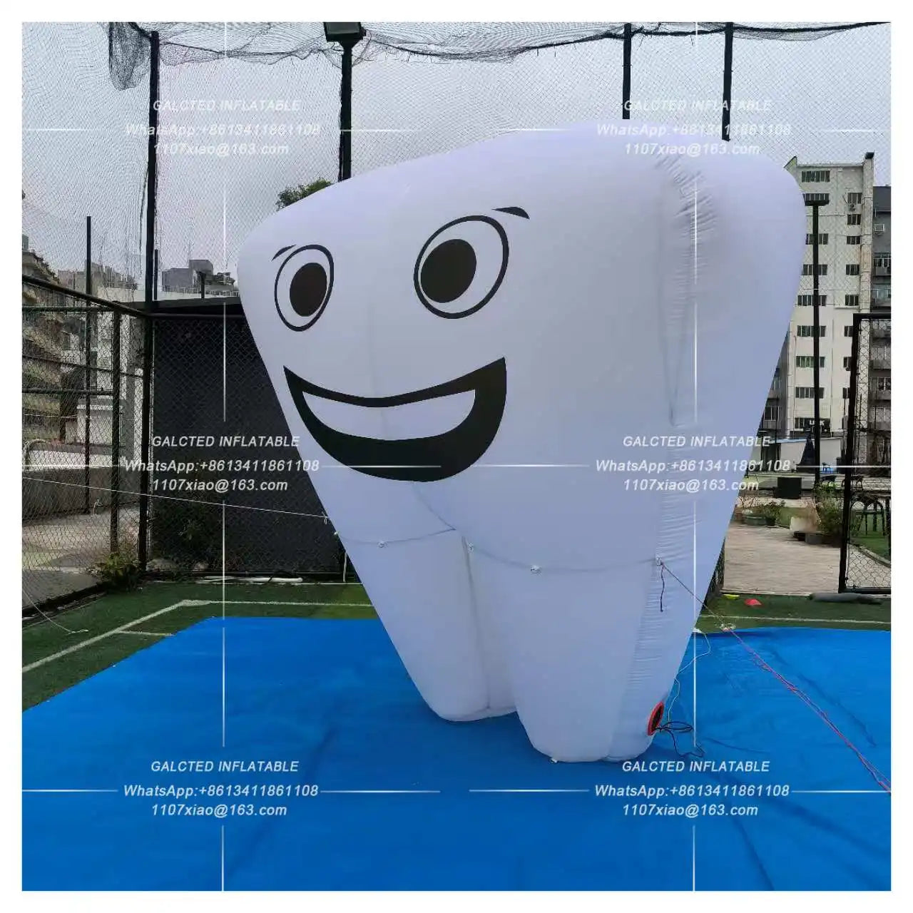 Inflatable Smiling Tooth With Blower Giant Outdoor Advertising Event Display And Birthday Party Decoration