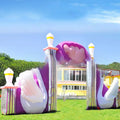 for sweet wedding Hot sale White and purple inflatable white Swan Dream Wedding party Arch in 8 m W