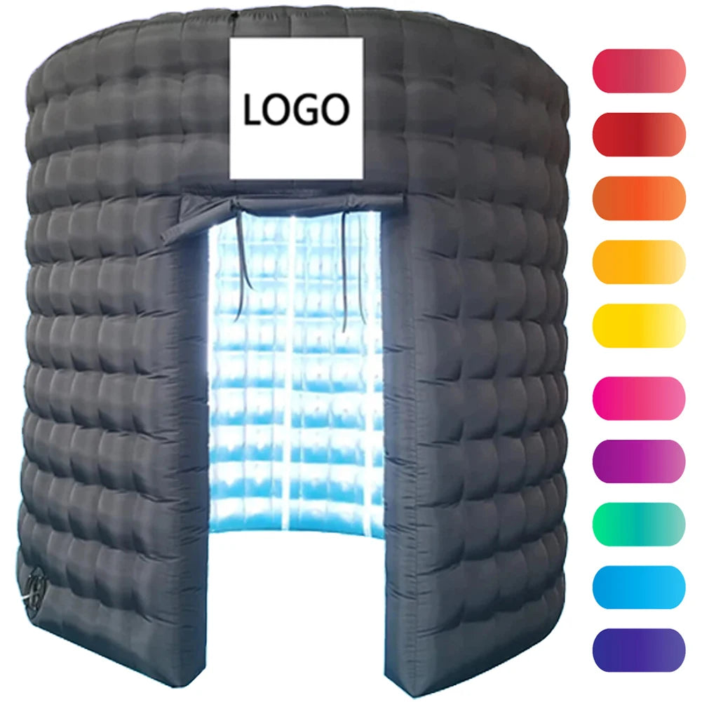 Event Show Wedding 360 Inflatable Photo Booth Inflatable Photo Booth Background with Led Light Blower for Advertising Bars