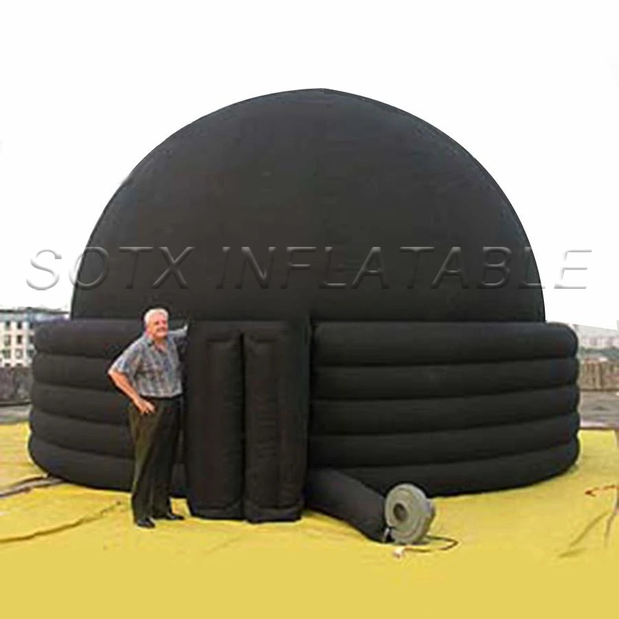 Planetarium Dome For Sale Customized 6m Diameter Black Cover Outside Giant Inflatable Projection