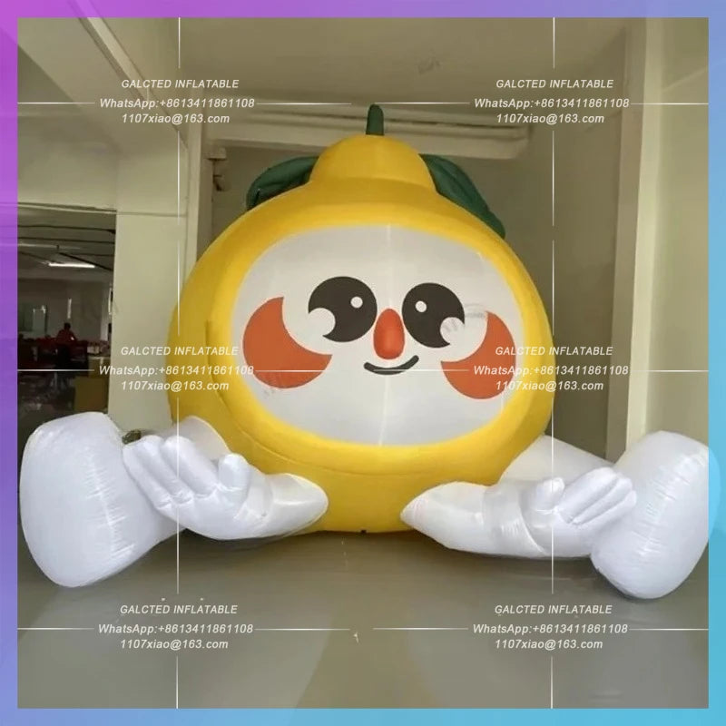 pear air blow fruit for advertising Giant cartoon orange lemon persimmon exhibition decoration