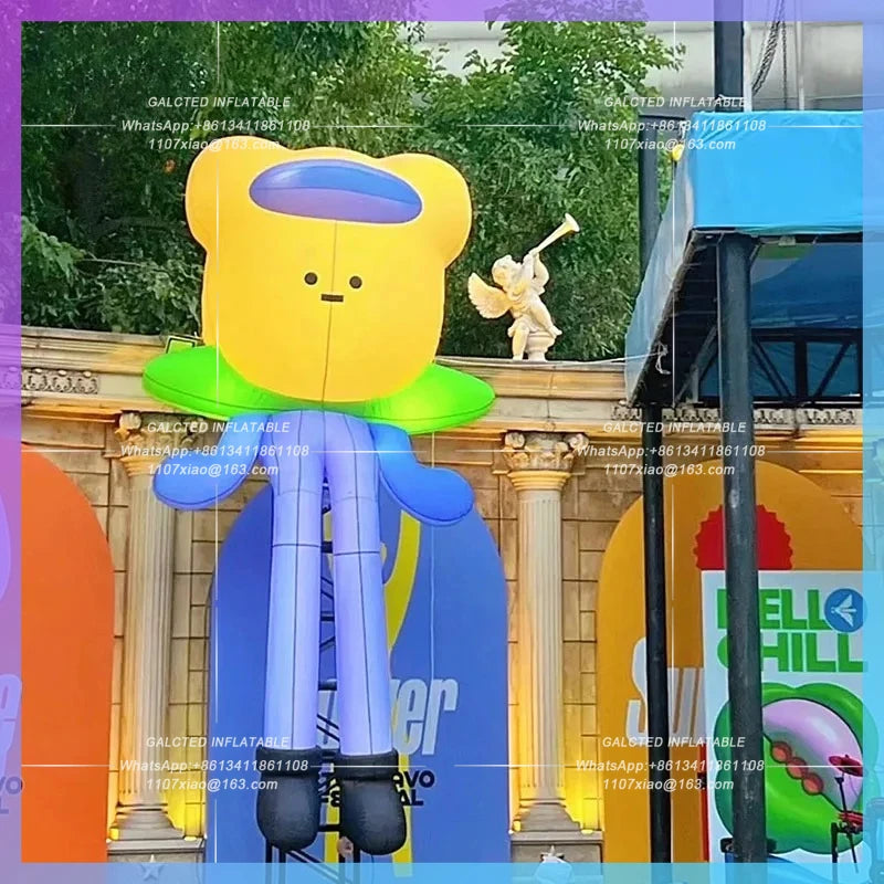 inflatable flowers outdoor bazaar atrium Inflatable cute cartoon long-legged bear model beauty Chen lighting atmosphere layout