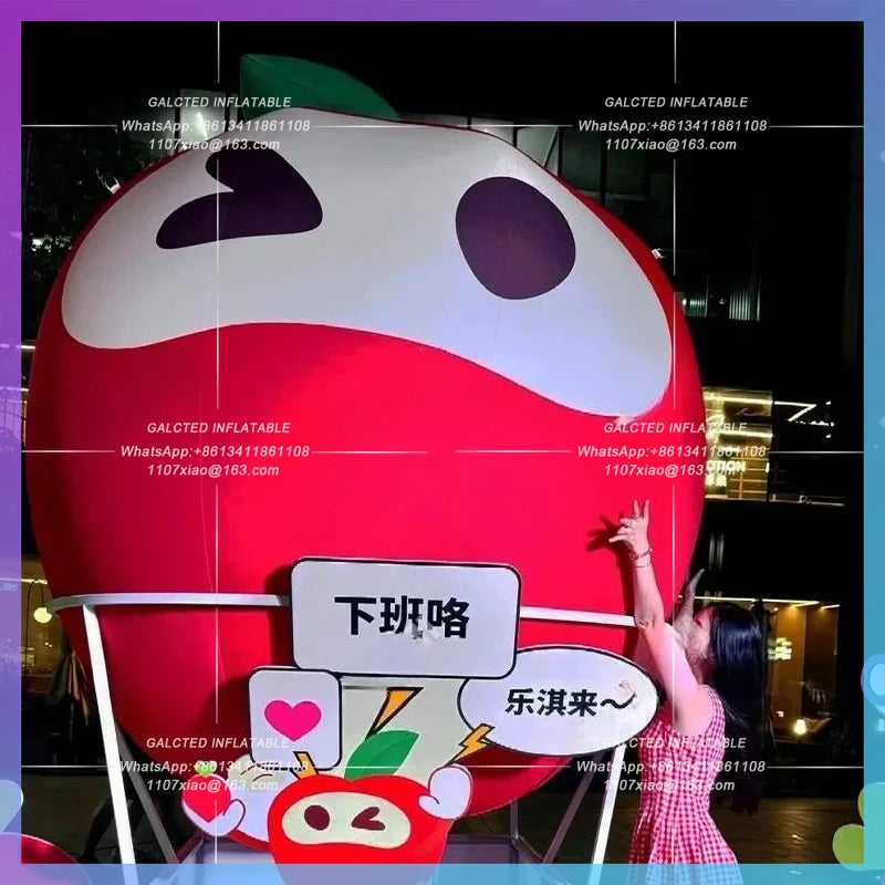 fruit and vegetable crops enterprise Q inflatable apple and carrot air model IP mascot custom lighting advertising props