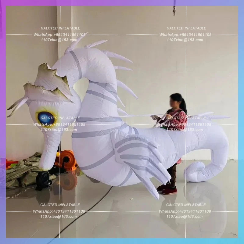 Walking Parade Halloween night club 3M inflatable Seahorse Air Model stage interactive atmosphere props
