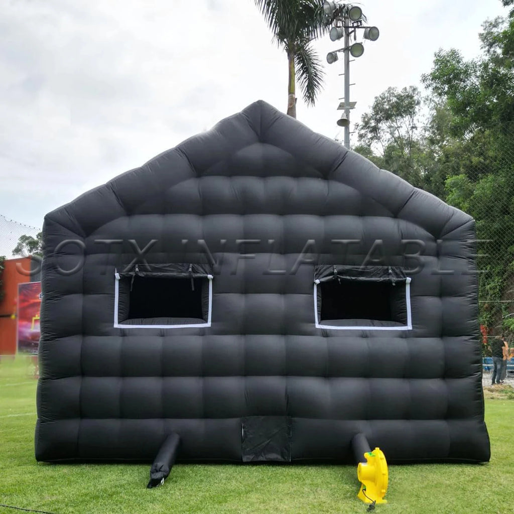 Club Wedding Party Inflatable Cube Disco Black Tent Big Mobile Portable Inflatable Night Club Tent House Pavilion For Backyard