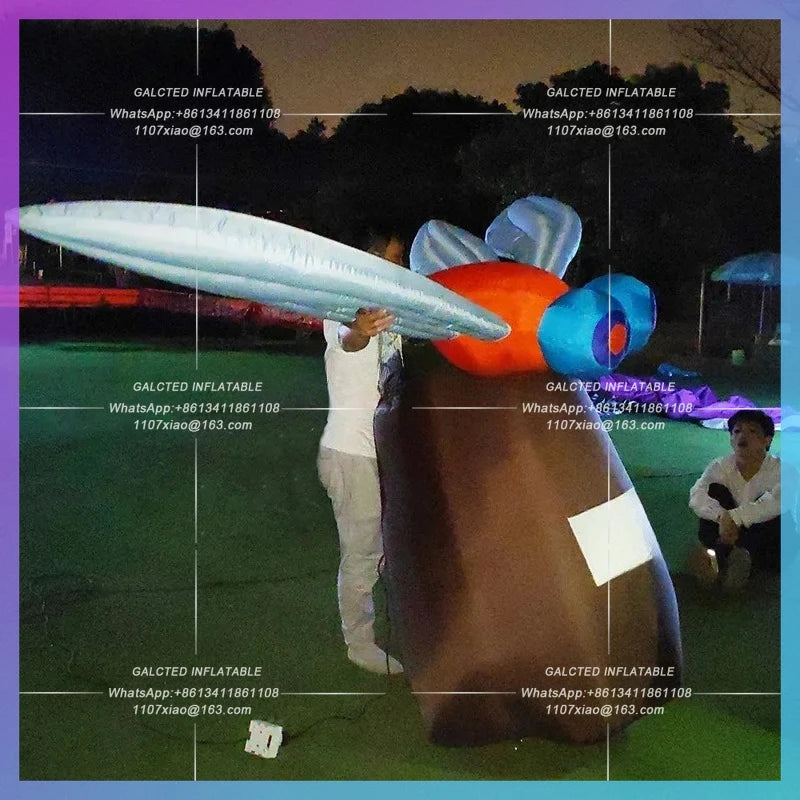 Inflatable Dragonfly Decorations Customized 3x1.8x1.4 Meters Big  Inflated Cartoon Toys for Party Event Home Decoration-Toys