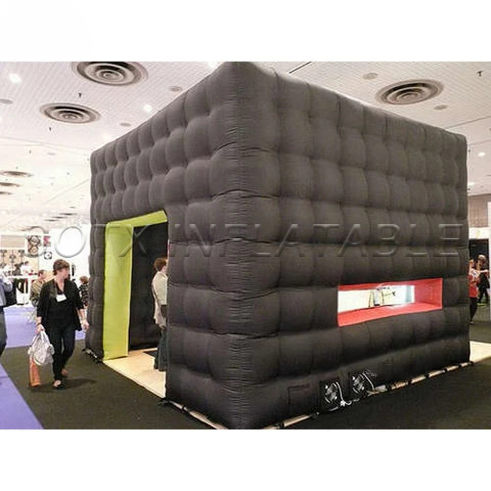 Giant Mobile Room Structure With Do Customized Black Rubik Inflatable Cube Tent Large Event Showroom Wedding Party Marquee