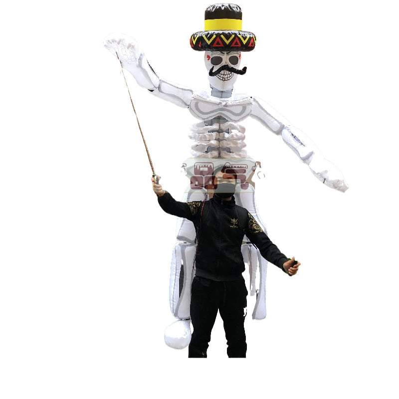 Inflatable Halloween Mustache Clown - Interactive Walking Prop for Bars, Haunted Houses, and Mall Events
