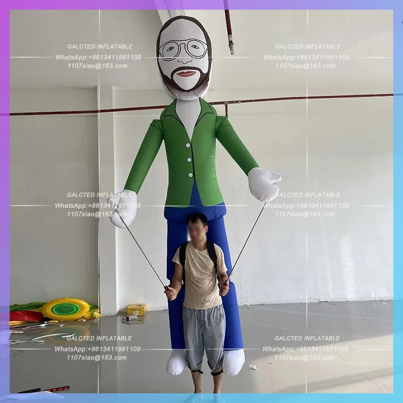 personalized image IP Custom Inflatable human back modelInteractive Tour Comic Show Tour Parade Clap Interactive Props