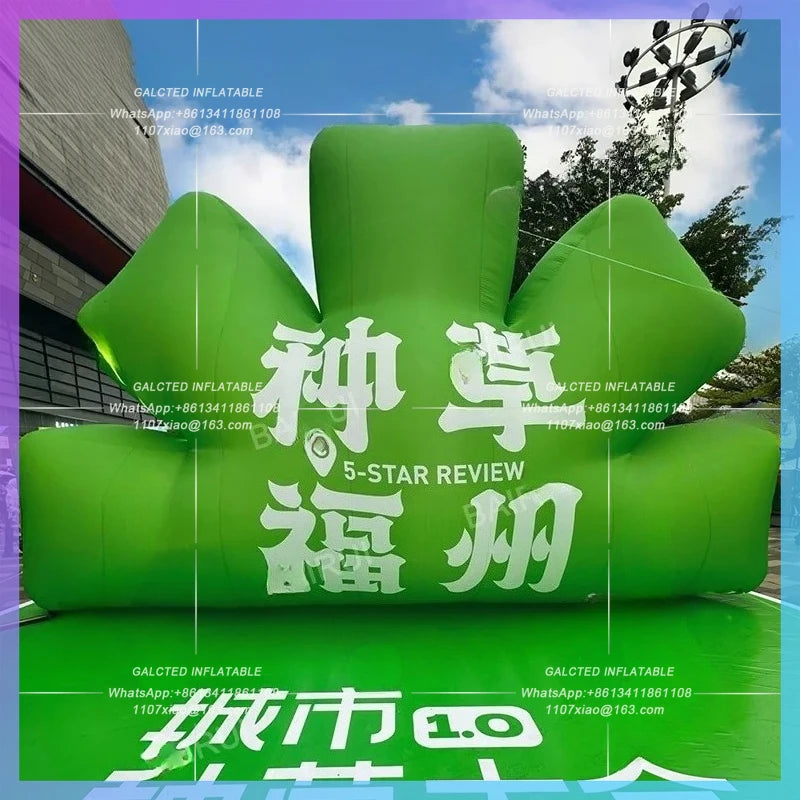 grass flower store music club New arrival inflatable grass square huge cartoon theme event decoration