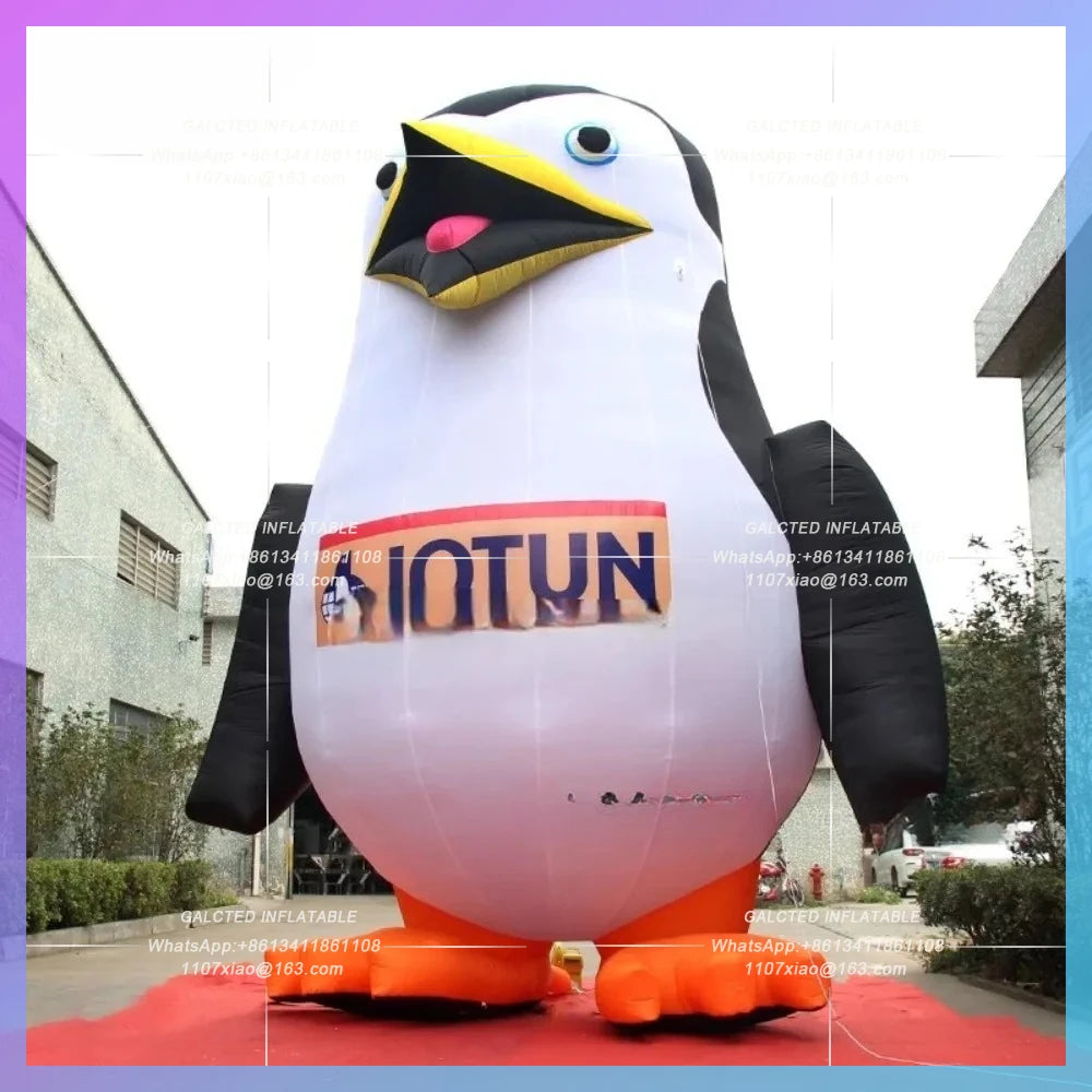 Inflatable Penguin,giant Oxford Cloth Joyful Big  Inflatable Animal Mascot for Kids Amusement Park Decoration