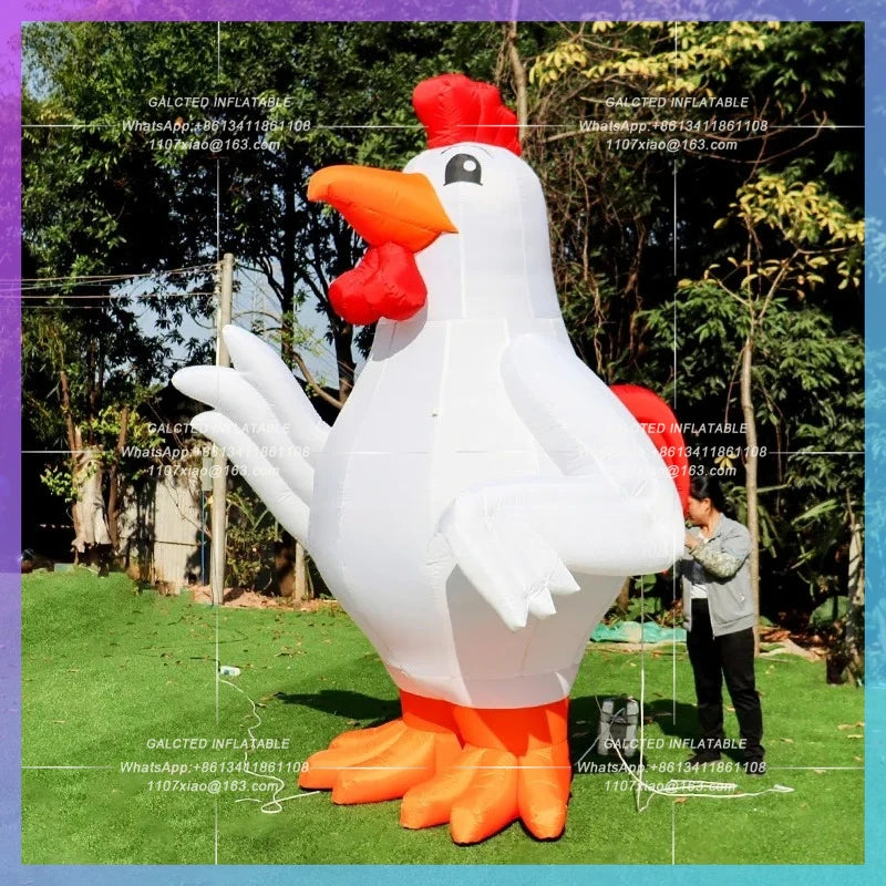Inflatable Cartoon Chicken Toys Inflatable Toys 3m Tall  10ft Airblow Cock Balloon For Shop Event Decoration-Toys