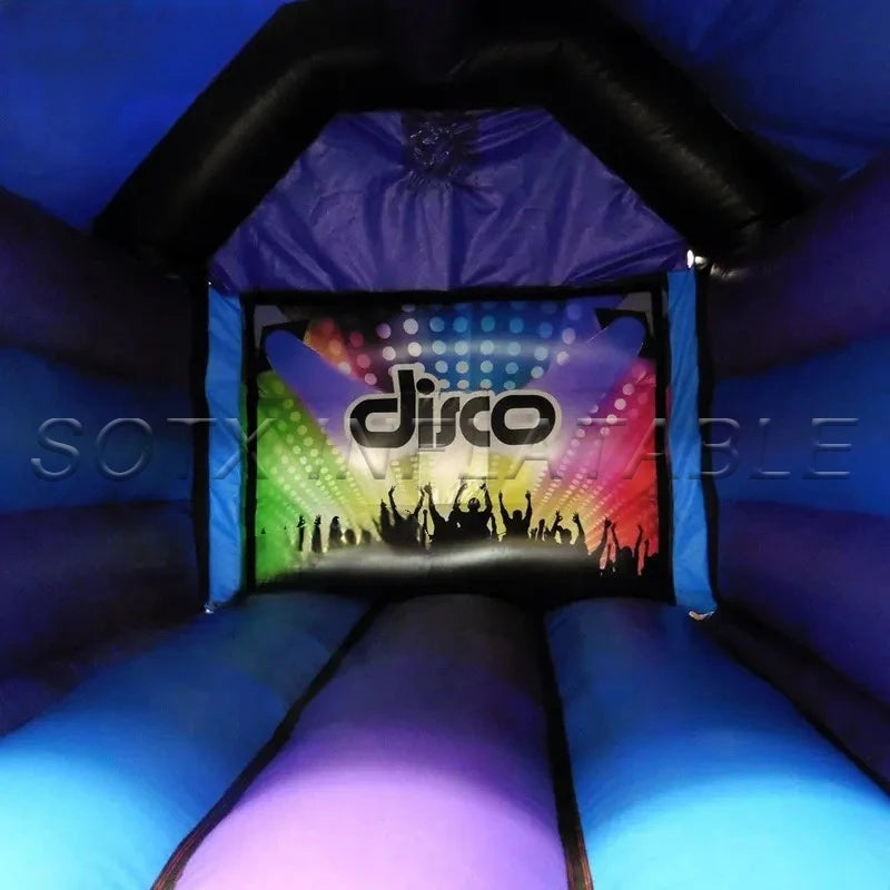 Wedding Shows Party 15ft Inflatable Disco Bounce House Inflatable Disco Dome Bouncy Jumper with Air Blower for Outdoor