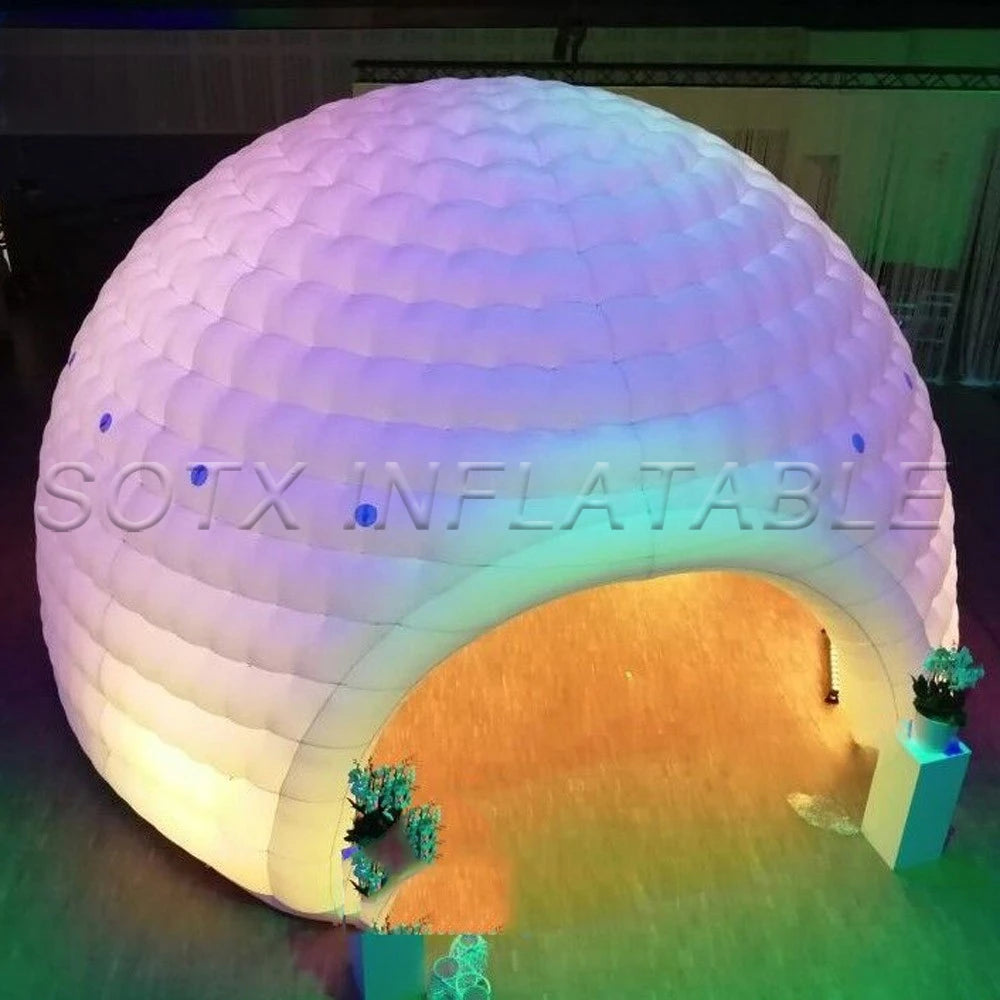 For Party Wedd Original Special Giant LED Inflatable Dome Tent With Big Opennings Blow Up Air Marquee Outdoor Icegloo House Tent