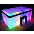 With Led Lights Large White Inflatable Cube Party Tent Inflatable Nightclub Tent Outdoor Wedding Events Air Building House