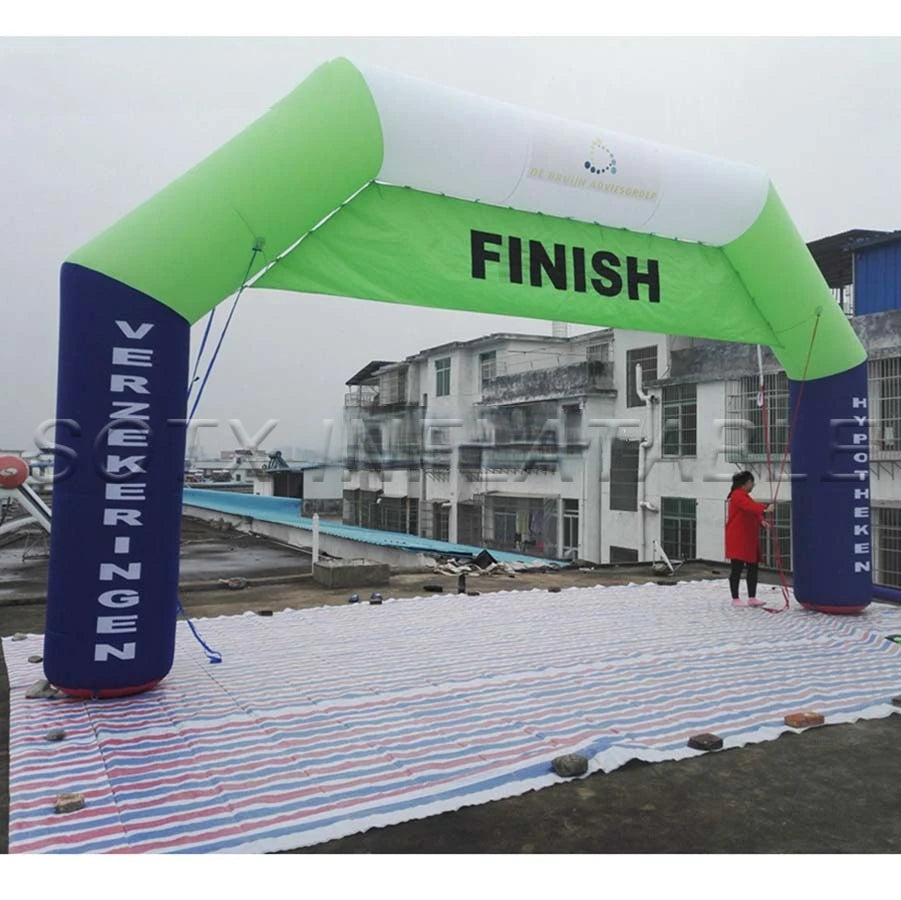 for Advertisement 8mWx4.5mH Custom Inflatable Arch with Removable Start and Finish Banner