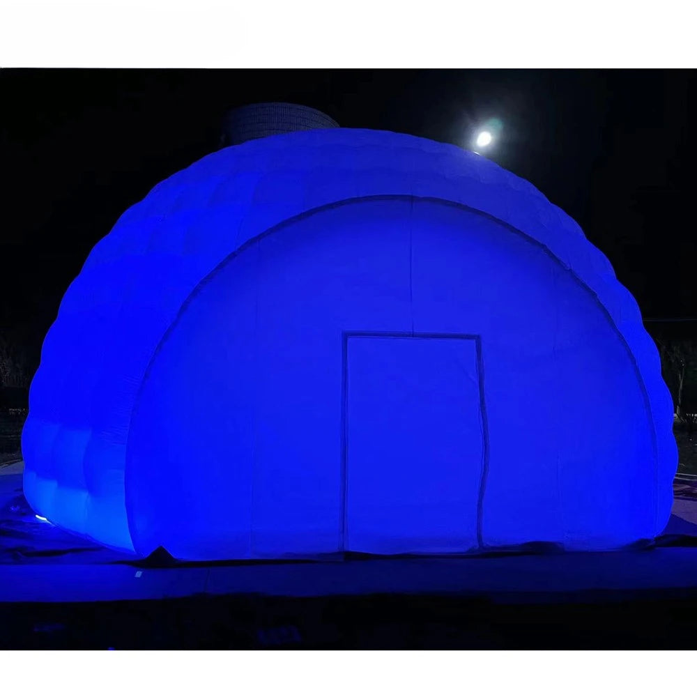 Dome Tent With Curtain Outdoor Led Lights Giant Inflatable Dome Tent For Parties Or Events Glamping Extra Large Inflatable Igloo