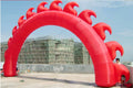 Events Entrance Customized 9m Wide 5 m Tall Red Inflatable Sun Arch for Theme