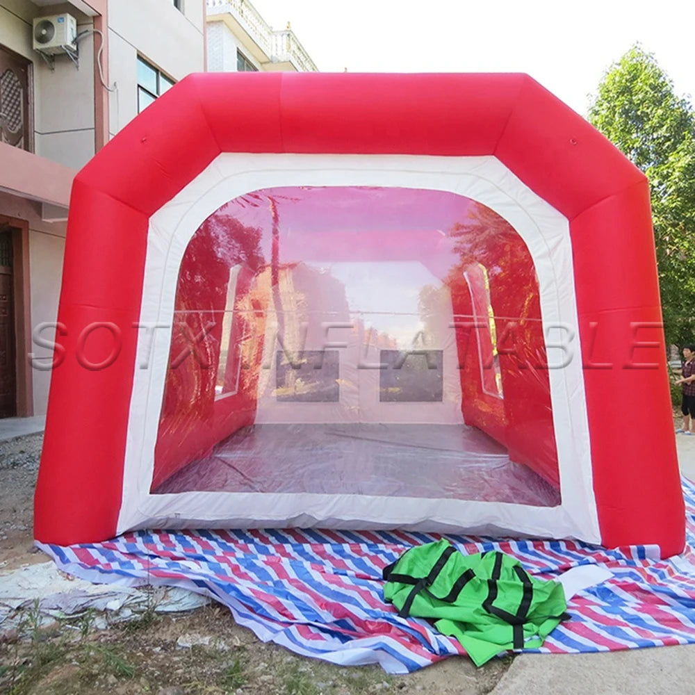 spray paint booth for car Free Shipping personalized 6/7/8 meters giant inflatable spray booth tent / portable inflatable