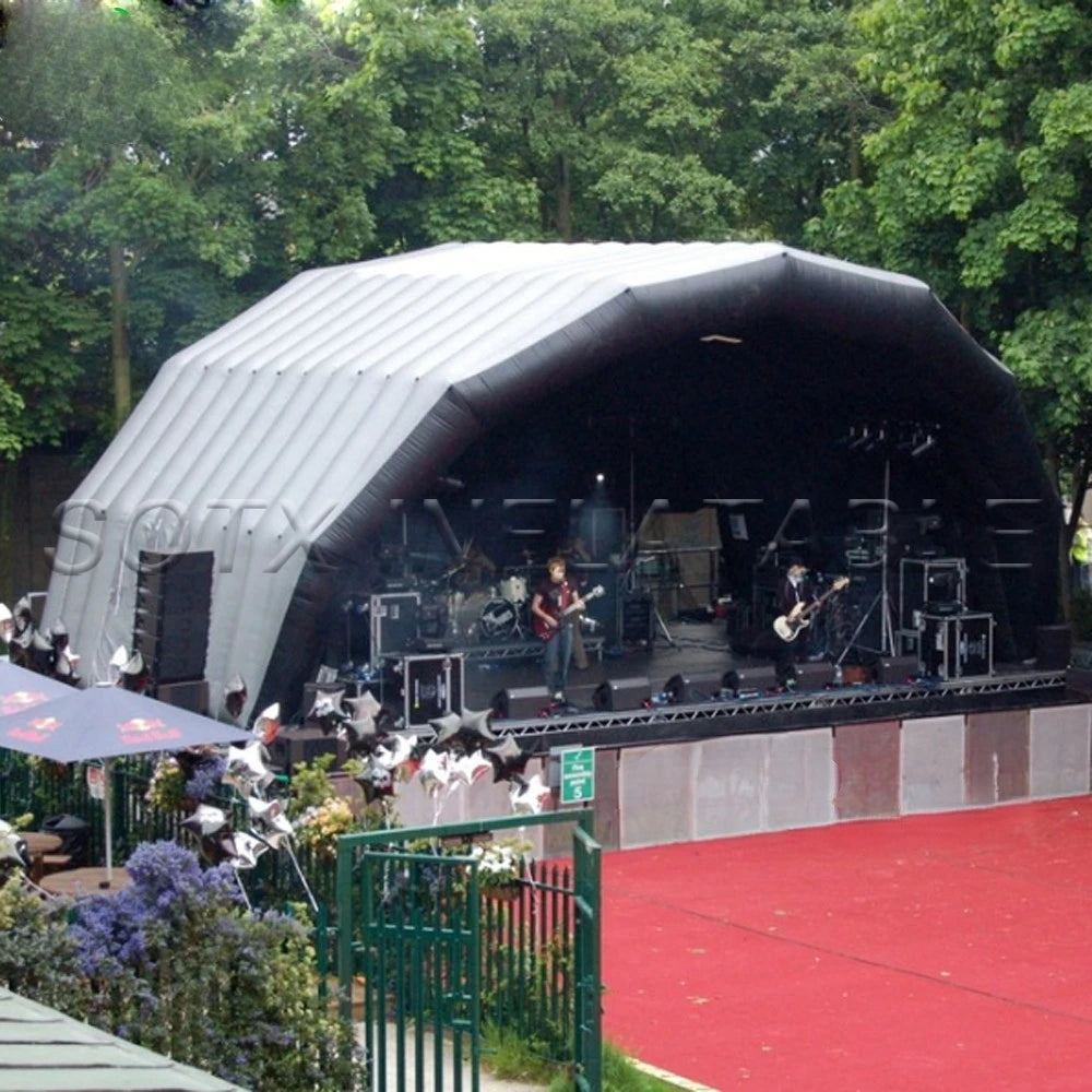 Continuous Blower Personalized Dome Shaped Large Inflatable Stage Tent Luxury Marquee Disco Trade Show House Building With