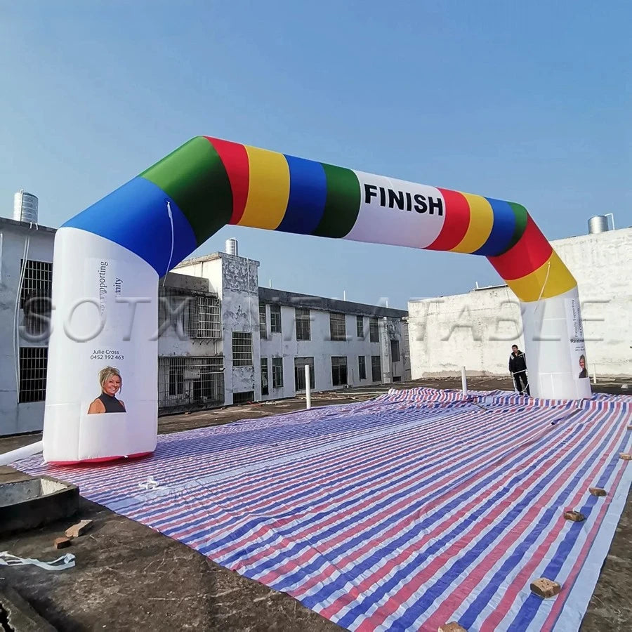 Advertising or Race Customization Inflatable Colorful Archway Giant 13m W Arch Air Gantry for
