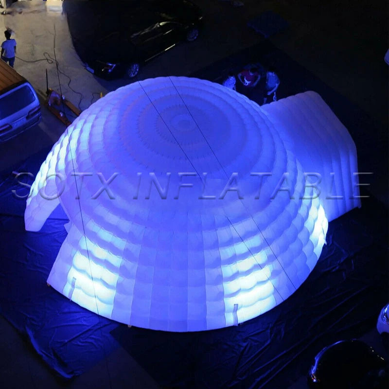 Party Show Exhibition 8m Dia Inflatable Dome Tent Outdoor Inflatable Lingting Tent with Air Blower for Event