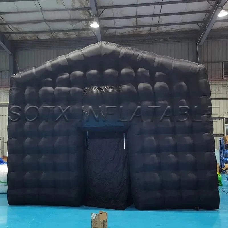 Light for Bar Party Events Inflatable Disco Nightclub Tent Portable Black Inflatable Night Club Cube Party Tent with Disco