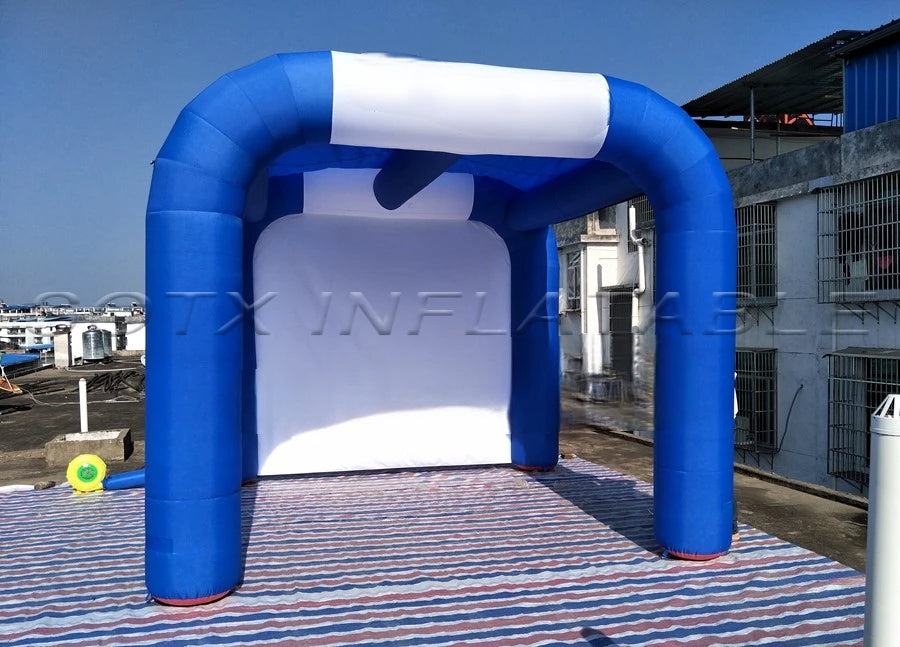 Advertising In Norway Custom Cool Royal Blue Inflatable Awning Tent With Logo For