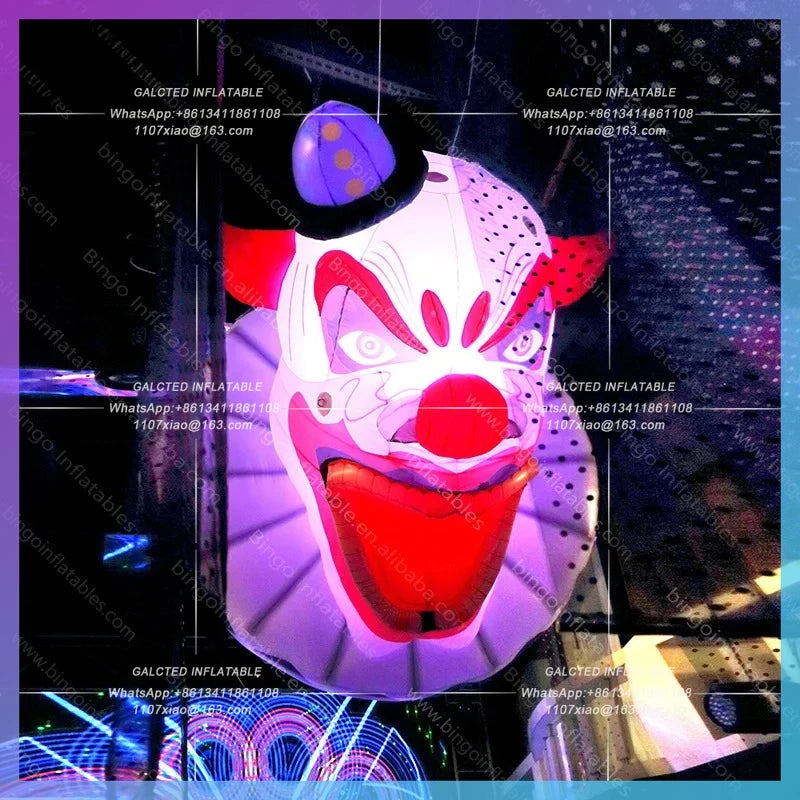 inflatable halloween clown Inflatable Toys 8.5 feet tall giant inflatable halloween clown mask 2.6 meters high  with LEDs toys