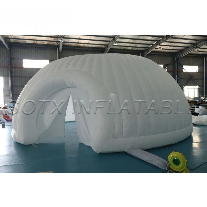 Wedding Show Decoration 8x3.2mH Giant Inflatable Roofless Igloo Dome Tent Inflatable Igloo Panorama Tent for Events Party