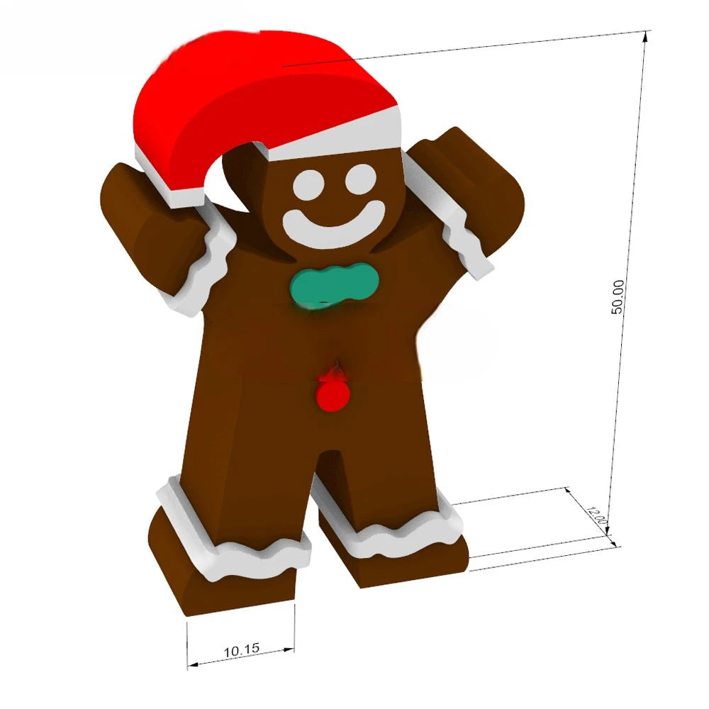 Hot Sale 8 Meters Giant Inflatable Christmas Mascot - Lovely Gingerbread Man Cartoon Doll for Outdoor Holiday Event Decorations