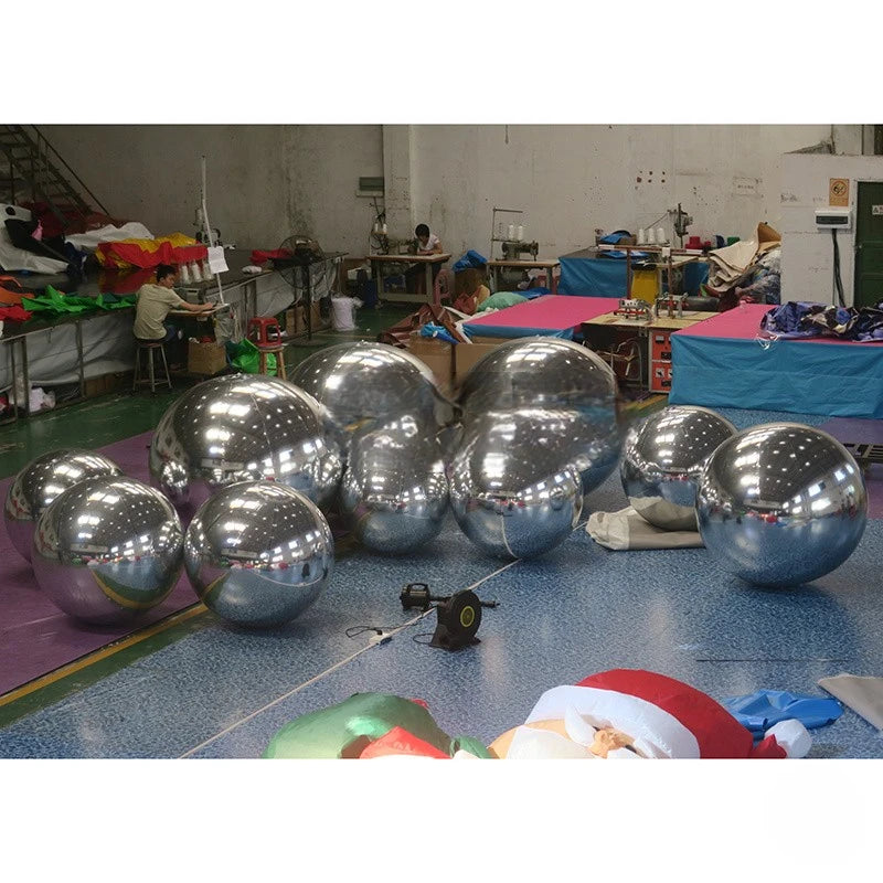 Inflatable Reflective Colorful PVC Ball,Inflatable Christmas Mirror Sphere, 5 pieces a lot Mirror Balls