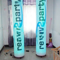 Night for Switzerland Free shipping Coloruful RGB Lighting Inflatable Column with Logo for Advertising Event in