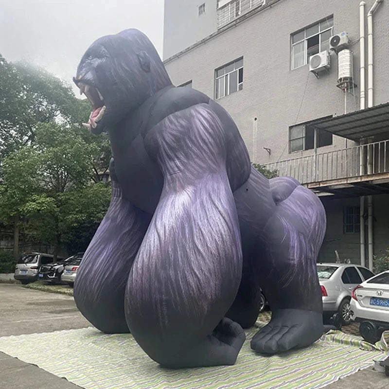 zoo camping theme park Halloween Inflatable simulation gorilla model atmosphere decorated children interaction