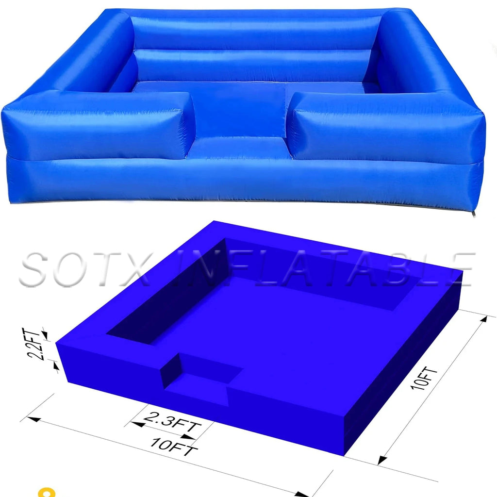 Outdoor Activities Easy To Setup 10FT Ball Pit Inflatable Foam Pit with Built-in Blower, Portable Foam Party Pit for Indoor