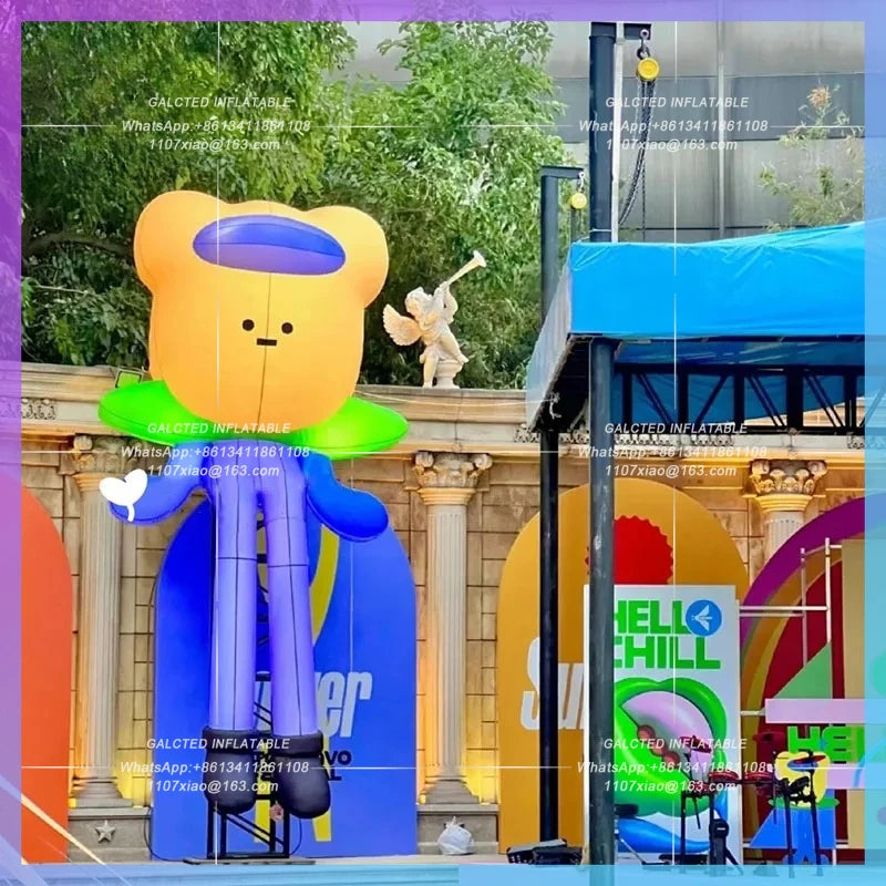 inflatable flowers outdoor bazaar atrium Inflatable cute cartoon long-legged bear model beauty Chen lighting atmosphere layout