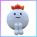 white cartoon dolls Sitting cute inflatable maple leaf doll for concert decoration square advertising