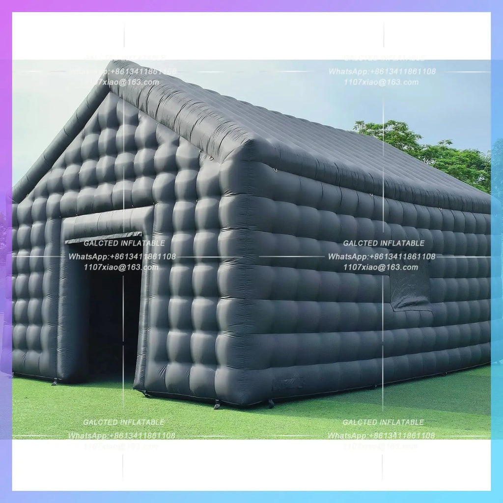 Inflatable Black Cube Tent House Inflatable Night Club Party Tent  Inflatable Nightclub Room Bar Tent for Night Club Event Party