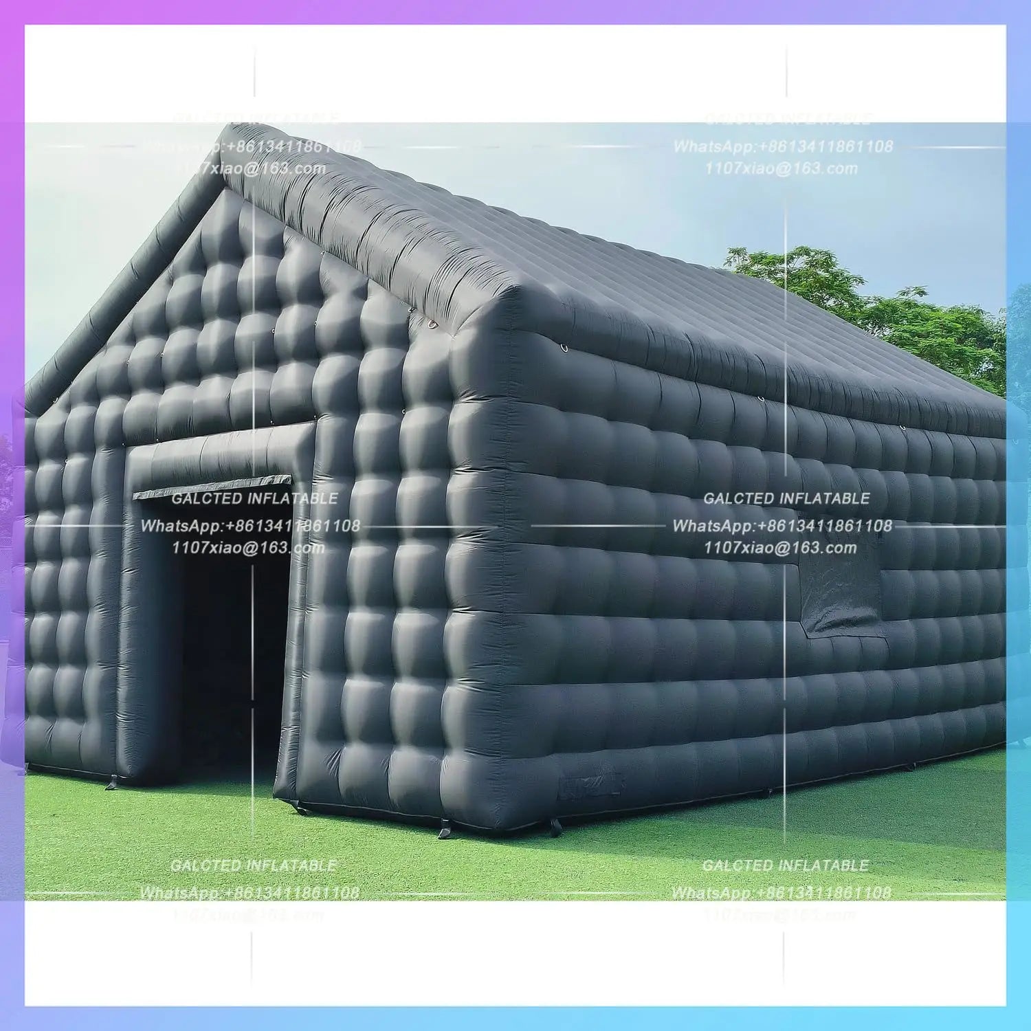 Inflatable Black Cube Tent House Inflatable Night Club Party Tent  Inflatable Nightclub Room Bar Tent for Night Club Event Party
