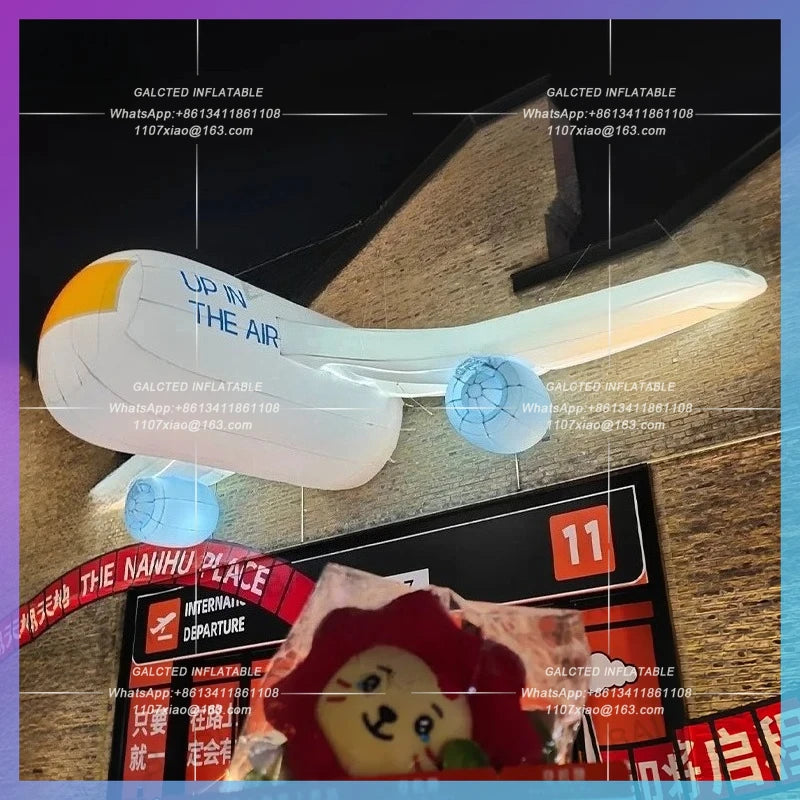 blow cartoon flight doll Giant inflatable airplane air building outdoor advertising decoration